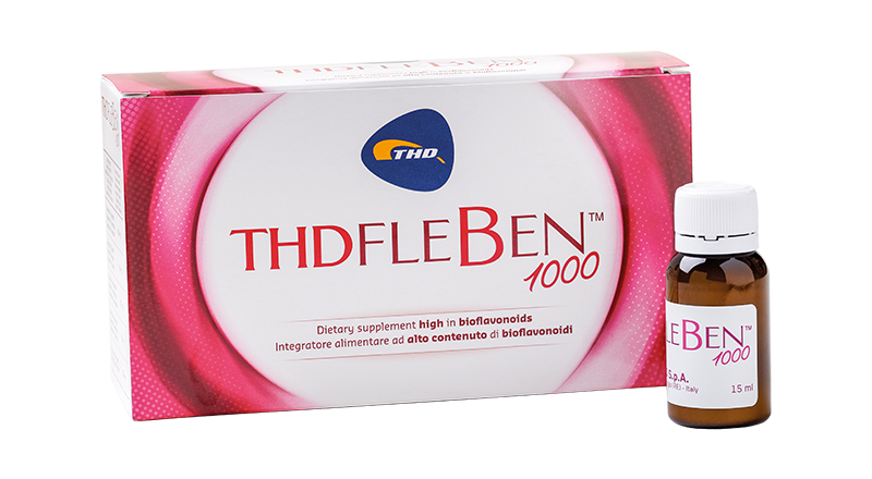 THD Fleben 1000 ефикасна добавка за лечение на разширени вени и венозна недостатъчност, хемороиди. Подобрява мкроциркулацията, намалява отока на краката. Носи облекчение при хемороиди в аналната област.